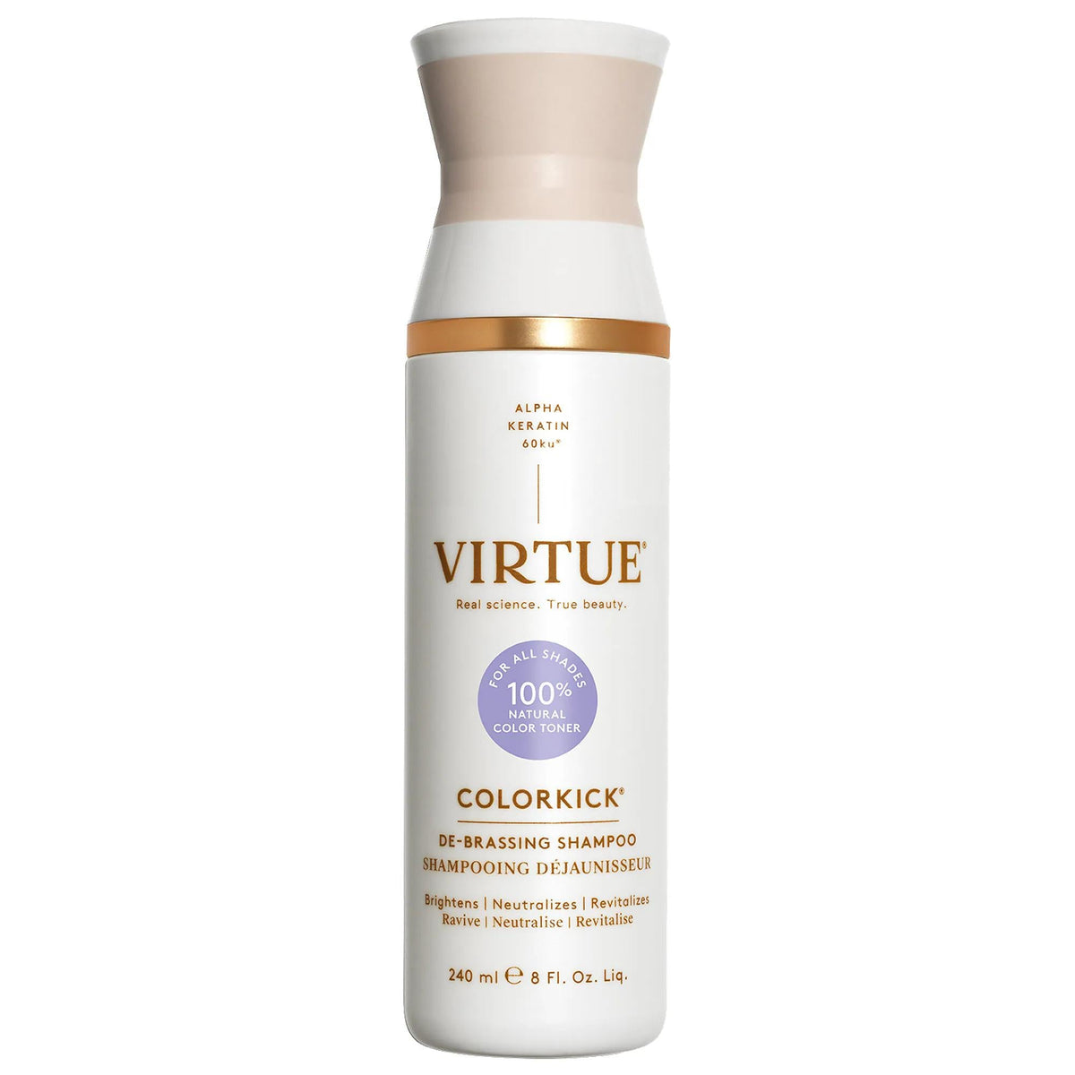 ColorKick Debrassing Blue Purple Shampoo: Tone, Brighten & Neutralize Brassiness - Sulfate-Free, Vegan for Blonde, Gray, Color Treated Hair