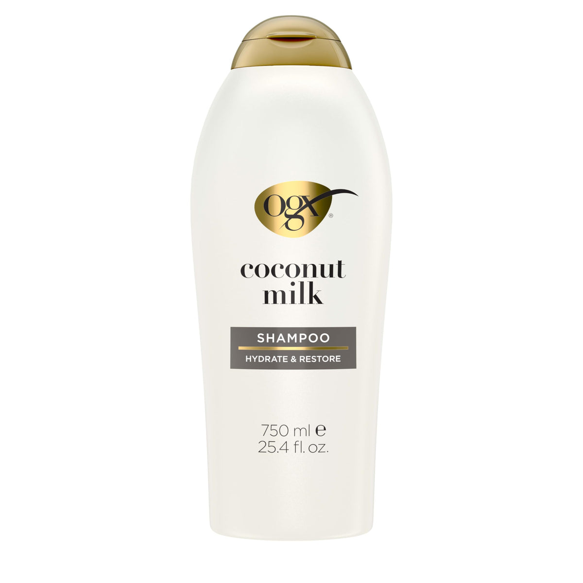 OGX Coconut Milk Shampoo - Sulfate-Free, Nourishing Hair Care for Dry or Damaged Hair