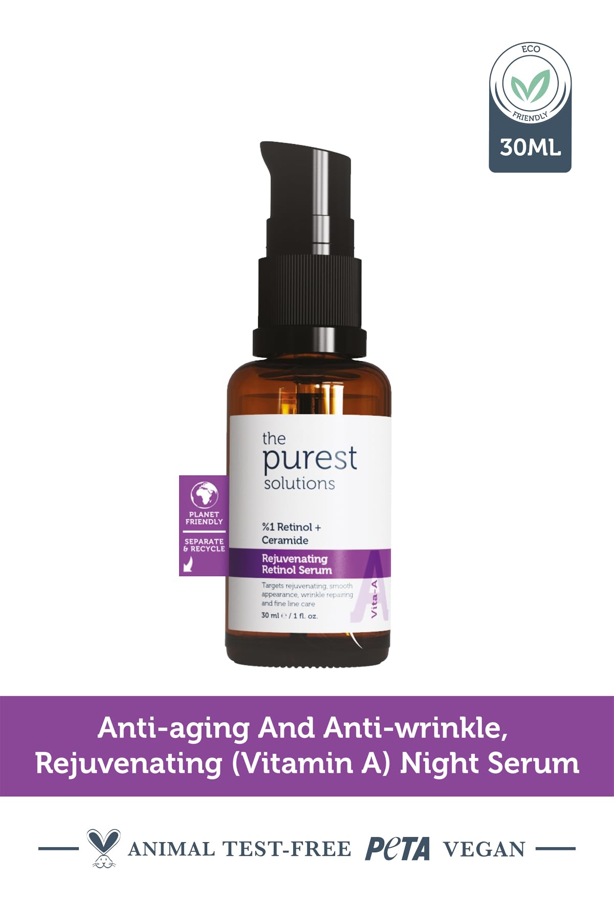 The Purest Solutions Skincare Serum Set - Anti-Aging, Brightening, and Hydrating Vitamin C, Retinol, and Niacinamide Serums