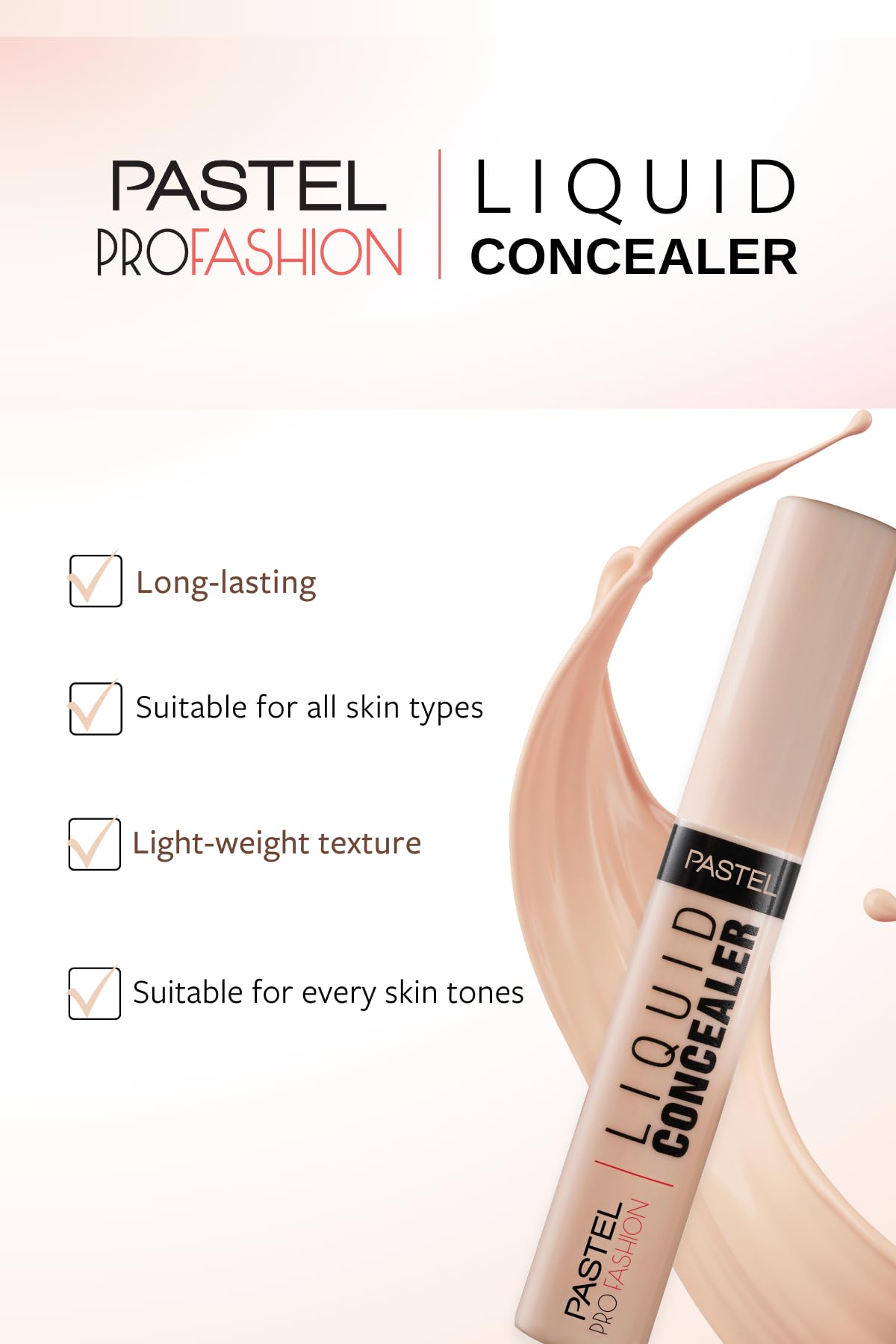 Pastel Profashion Liquid Concealer 102 Nude - Matte Finish, 7ml