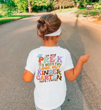 BANGELY Pre-K Graduation Shirt Toddler Kids Last Day School 2026 White Size 4-5T