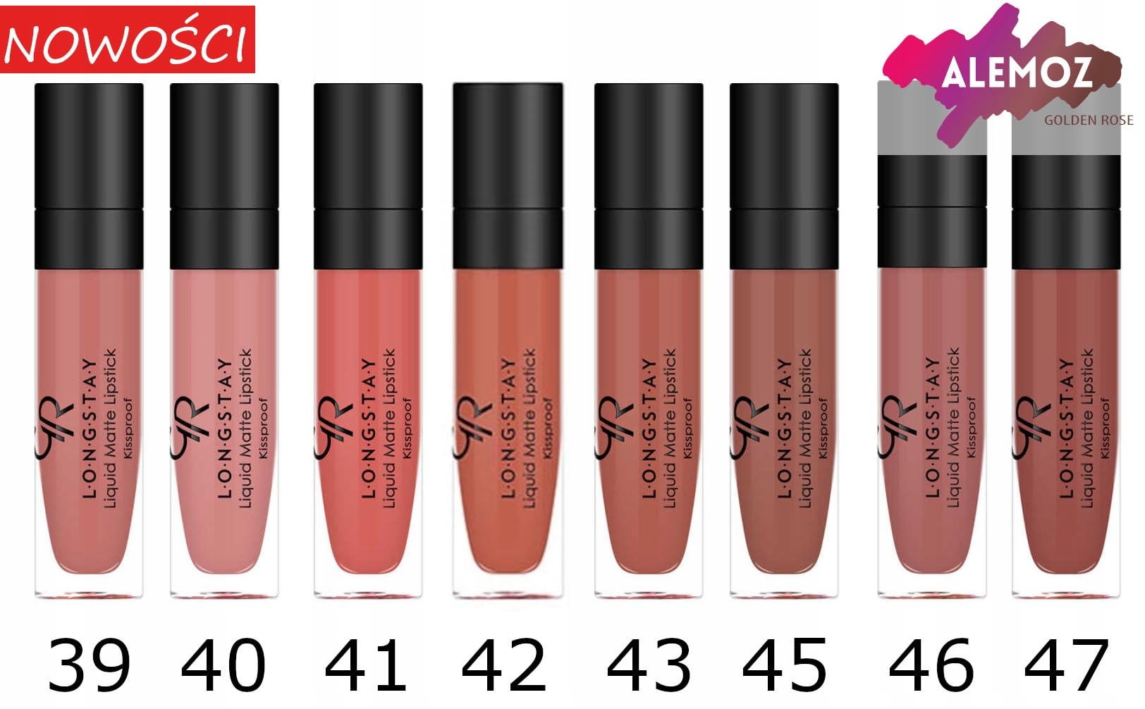 Golden Rose Matte Liquid Lipstick No:08 - Long-Lasting, Non-Drying Lip Color