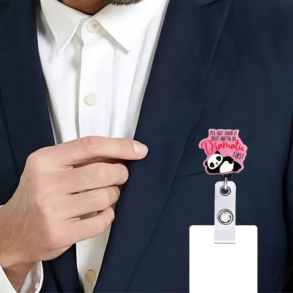 CHAONENG Funny Panda Nurse Badge Reel Retractable Clip Medical Worker ID A54
