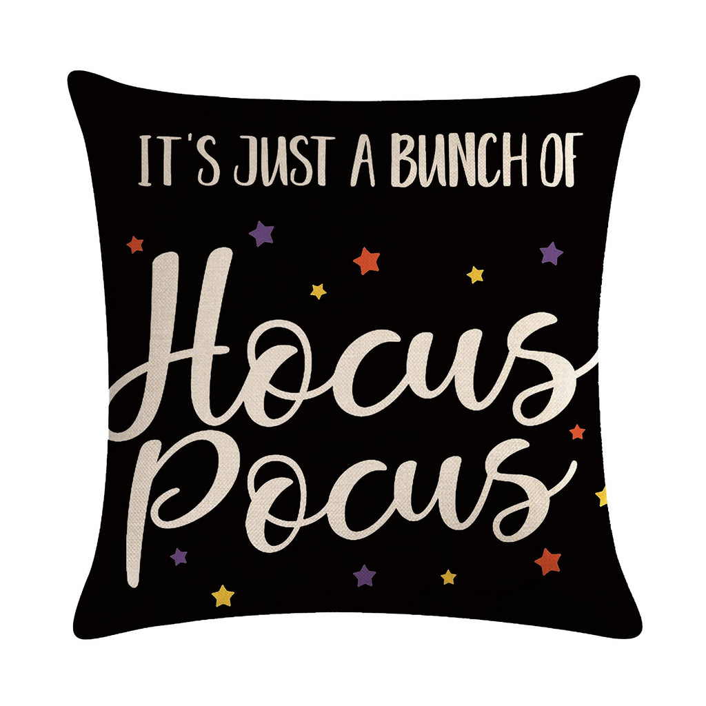 7COLORROOM Halloween Pillow Covers Set of 2 Black 18x18in Polyester