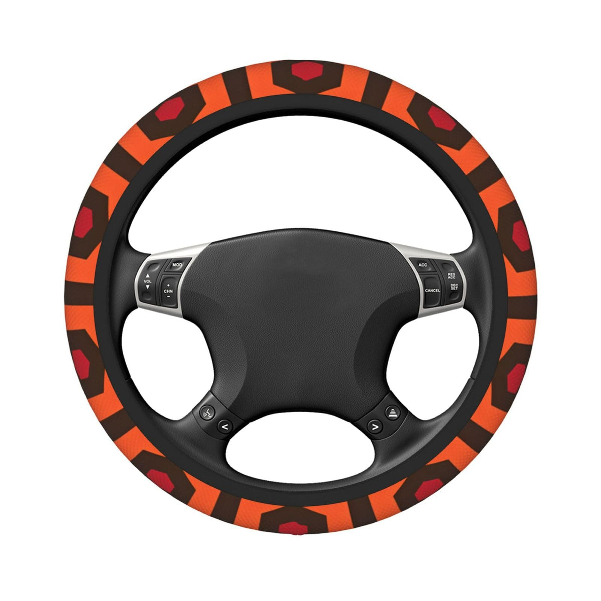 Overlook Hotel Carpet Steering Wheel Cover Universal 15 inch Black