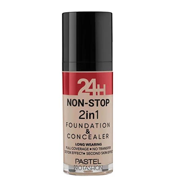 Pastel Profashion 2N1 Liquid Foundation and Concealer - Long-Lasting, Cruelty-Free Makeup