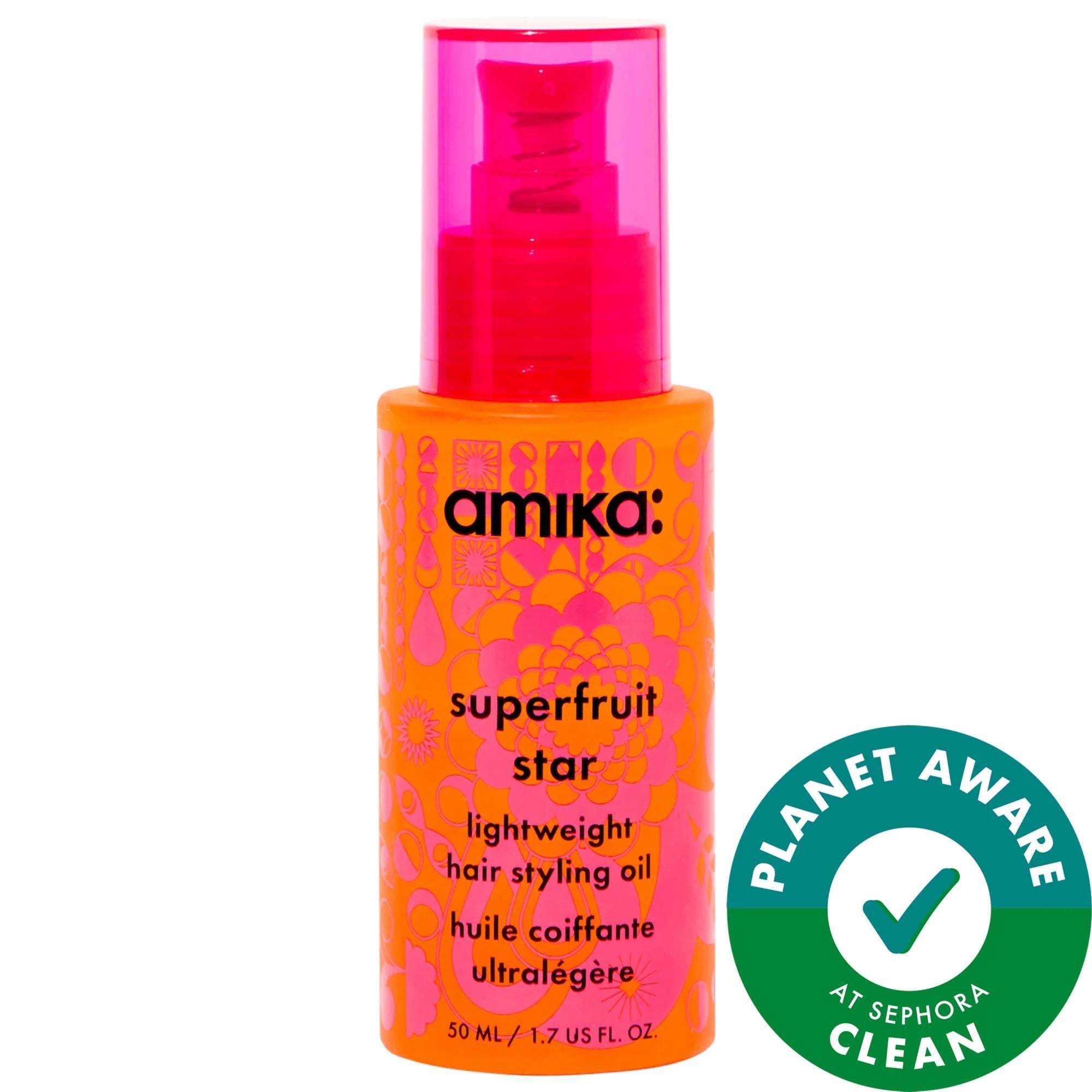 Superfruit Star Hair Styling Oil: Frizz Control, Heat Protection (450¡F), & Shine - Vegan, Lightweight Sea Buckthorn Formula