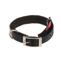 Doca Dokuma Soft Fabric Adjustable Black Pet Collar for Dogs and Cats - 40 cm