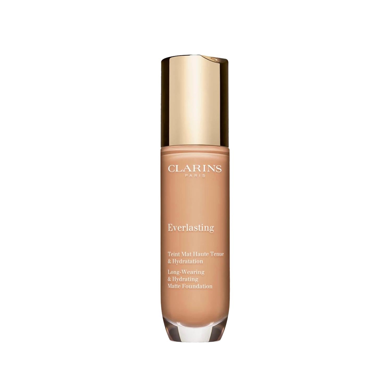 Clarins Everlasting Matte Liquid Foundation: Moisturizing, Long Lasting Coverage, Shade 107C