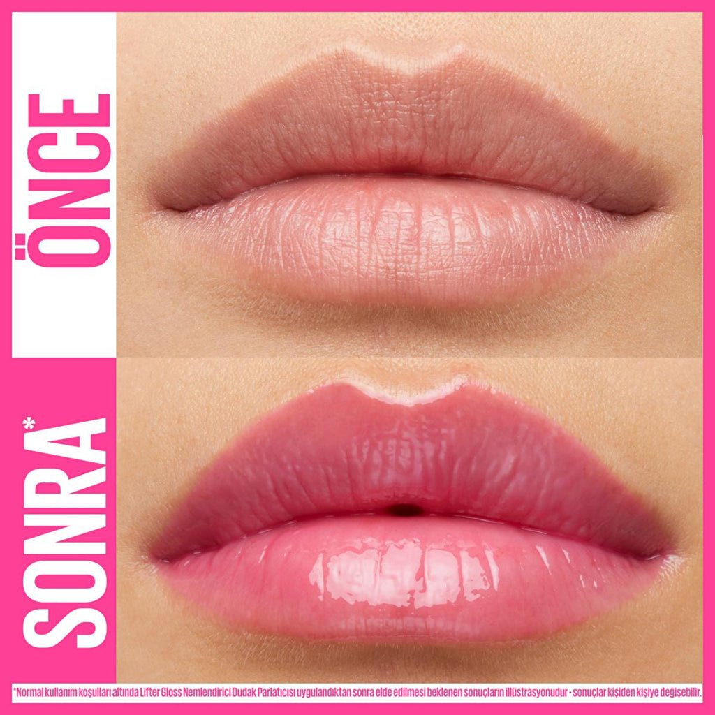 Maybelline Lifter Gloss - Moisturizing & Lifting Lip Gloss with Hyaluronic Acid, Non-Sticky Formula