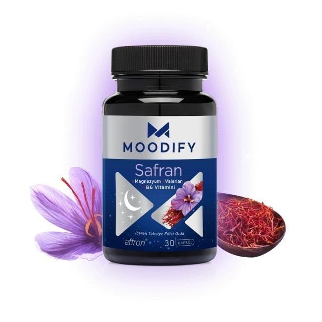 Moodify - Safran Extract with 5-HTP, Valerian, Vitamin B6 - 30 Capsules
