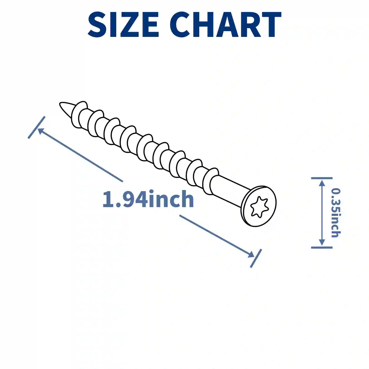 Black Exterior Deck Screws - T25 Torx Drive (Includes Bit)