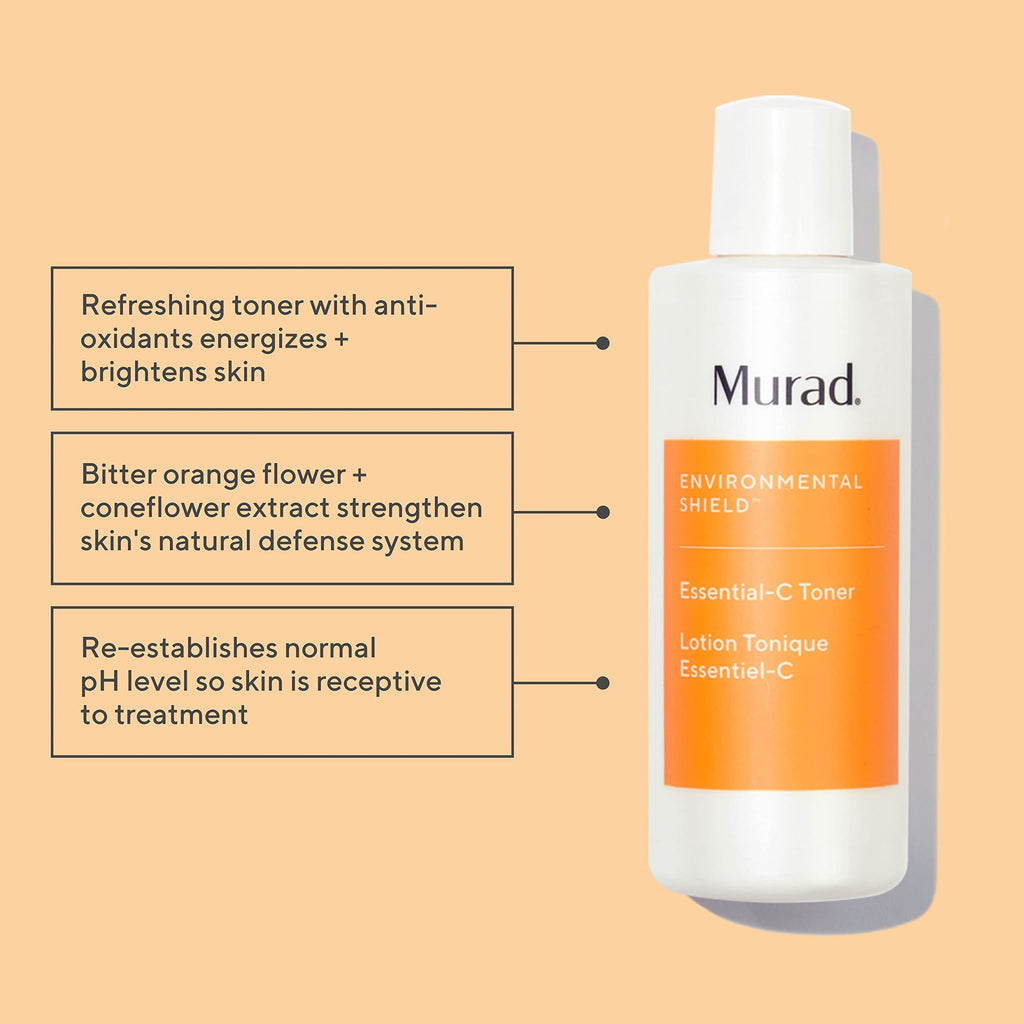 Murad Essential-C Toner - Facial Toner for All Skin Types, Minimizes Pores & Refreshes Skin, 180ml