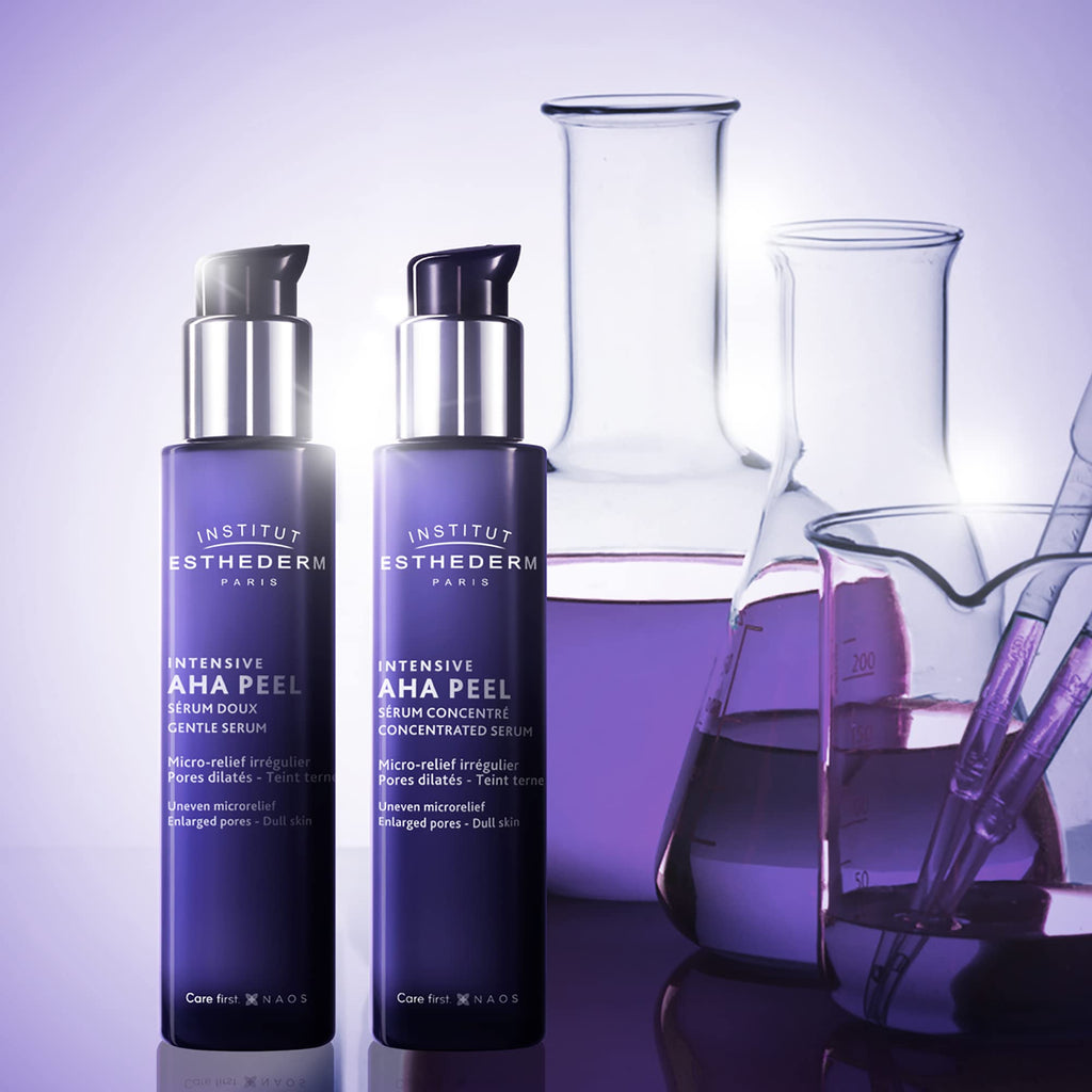 Institut Esthederm AHA Peel Gentle Serum - Gentle Exfoliant for Sensitive Skin, Evens Tone & Reduces Fine Lines
