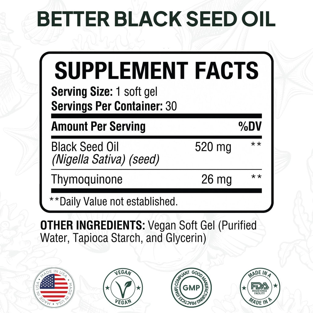 Ocean Cold-Pressed Black Seed Oil - 150ml Natural Health Supplement for Holistic Wellness