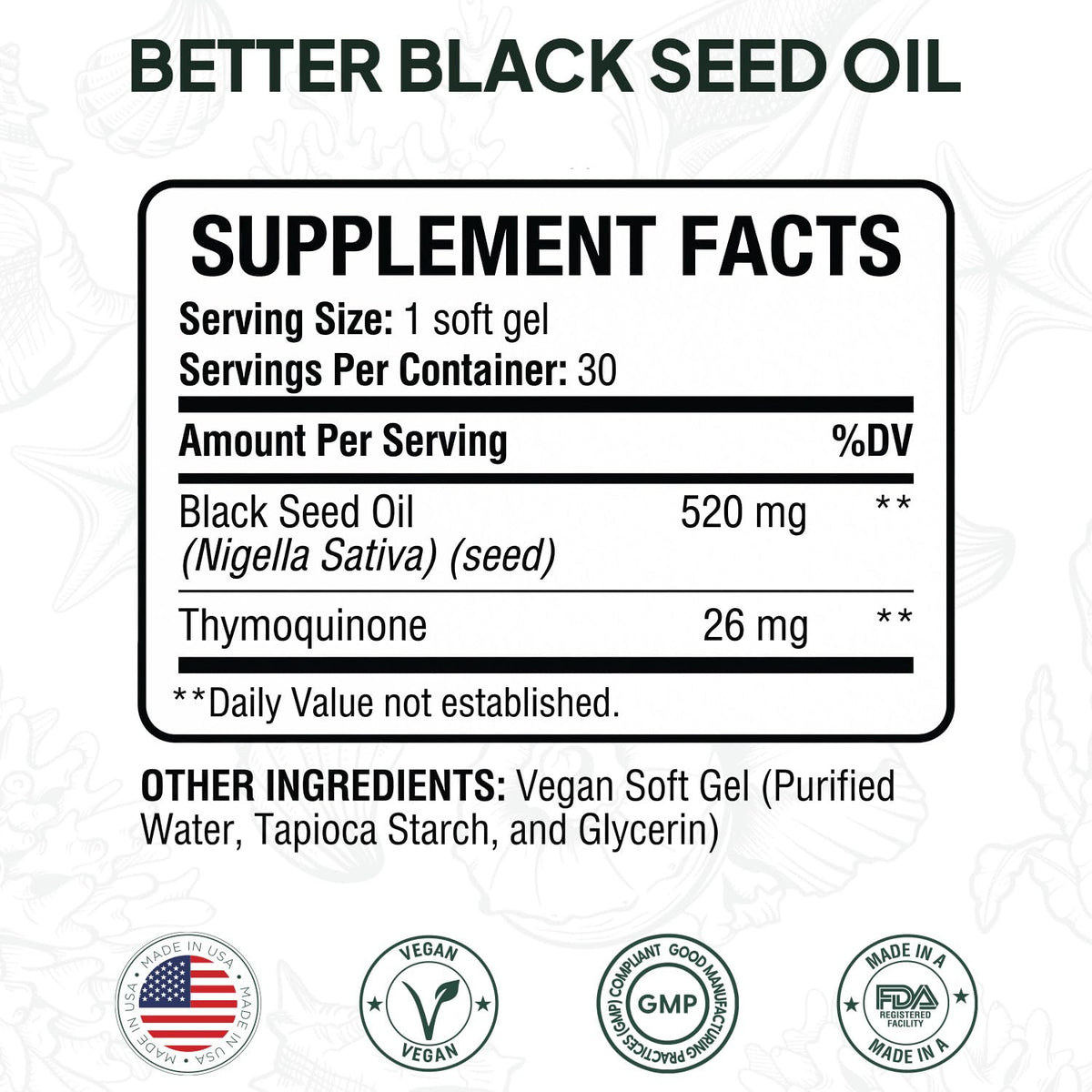 Ocean Cold-Pressed Black Seed Oil - 150ml Natural Health Supplement for Holistic Wellness