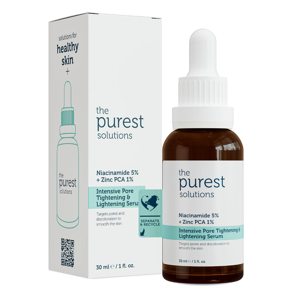 The Purest Solutions Skincare Set - Pore Tightening, Hydrating Serum & Exfoliating Toner for Uneven Skin Tone