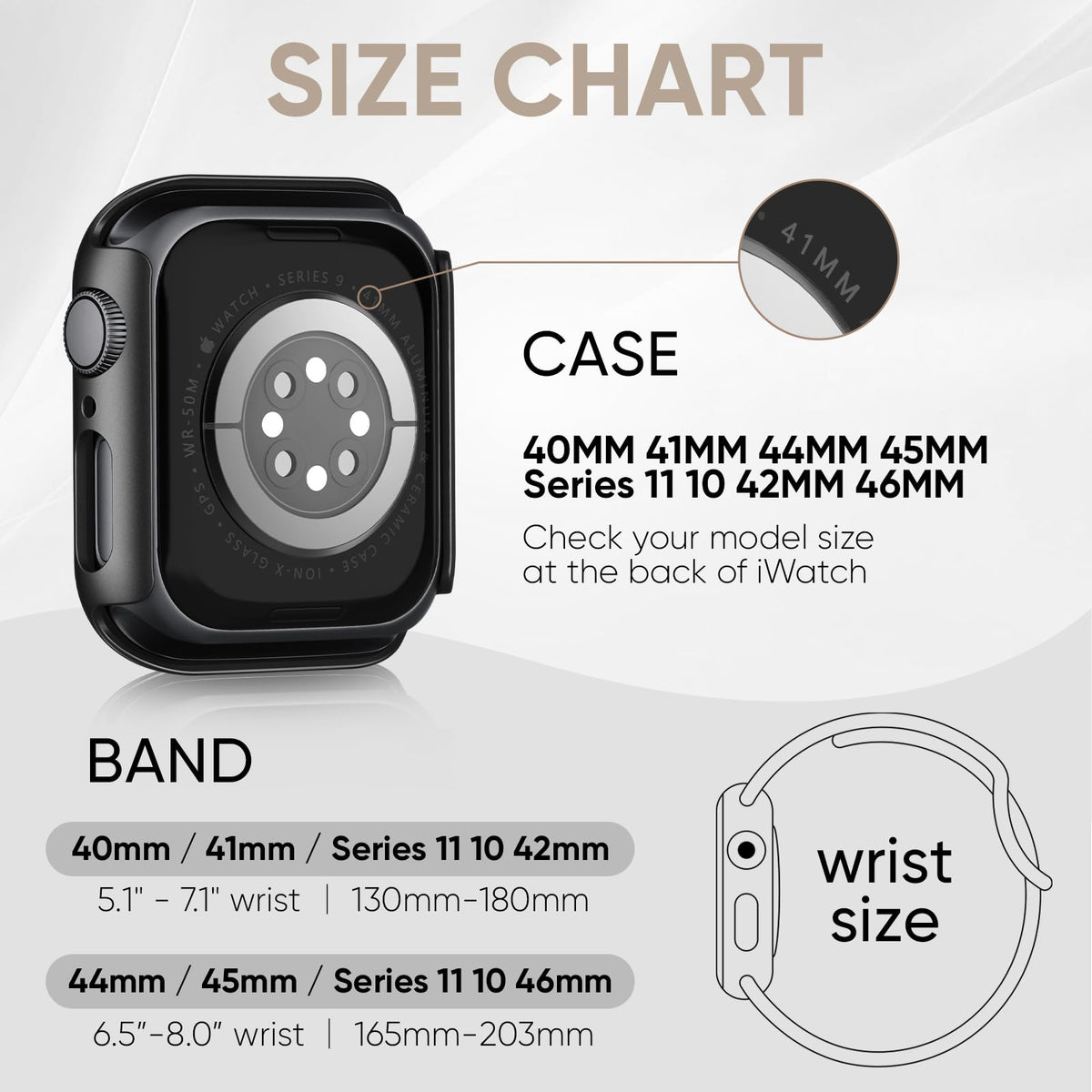 Butifacion Slim Braided Nylon Band Case for Apple Watch 40-46mm Black