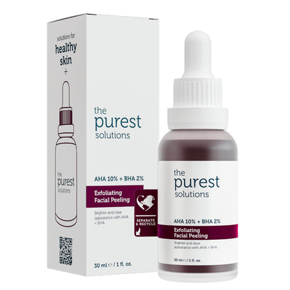 The Purest Solutions Skincare Set for Dry Skin - AHA BHA Exfoliating Serum & Hyaluronic Acid Hydrating Serum