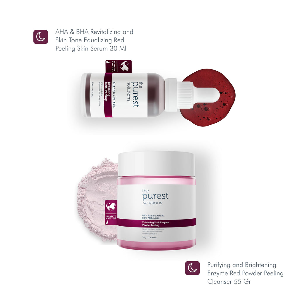The Purest Solutions Skincare Set - Exfoliating, Brightening, Anti-aging with AHA, BHA, and Vitamin C