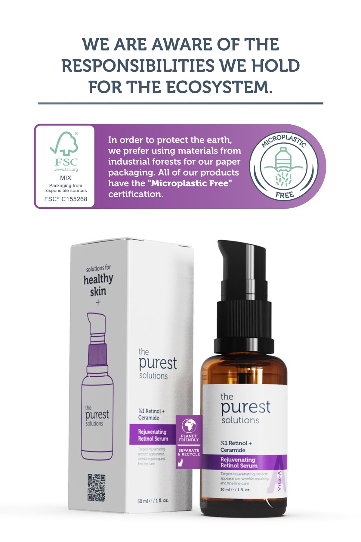 The Purest Solutions Skincare Serum Set - Anti-Aging, Brightening, and Hydrating Vitamin C, Retinol, and Niacinamide Serums