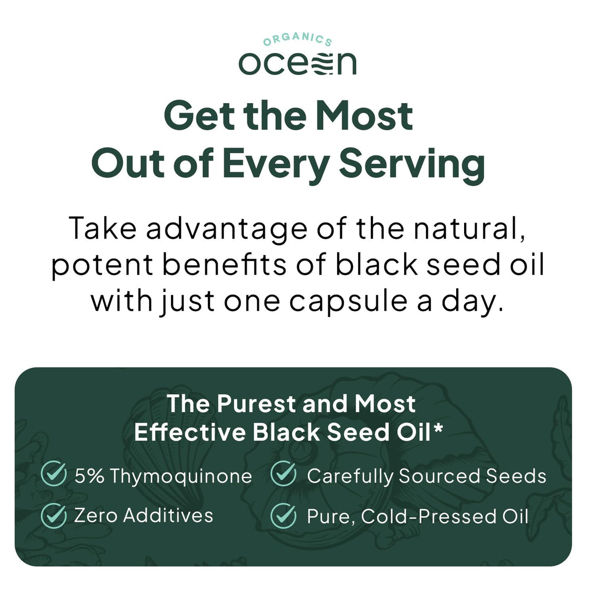 Ocean Cold-Pressed Black Seed Oil - 150ml Natural Health Supplement for Holistic Wellness