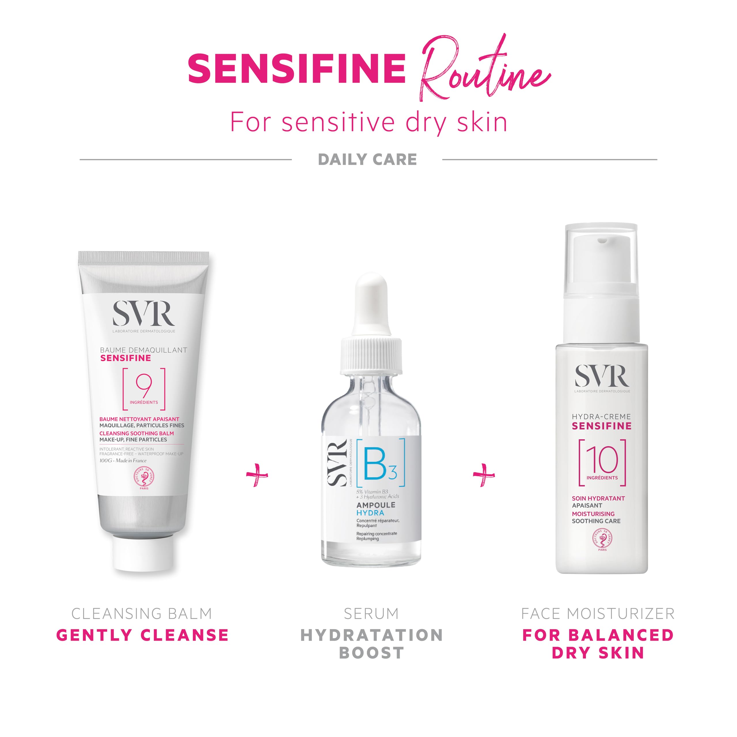 SVR Sensifine Hydra Moisturizing Cream for Dry & Sensitive Skin - Natural Skincare, Hydrating & Nourishing Cream, 1.35 fl oz