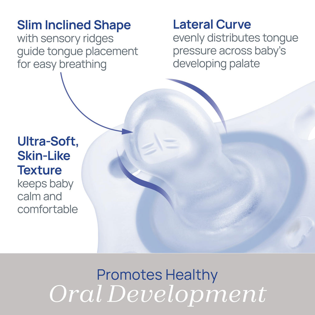 Chicco Orthodontic Pacifier for Newborns - Silicone, 0-2 Months, 2-Pack