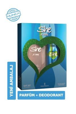 She Cool: Refreshing Women's Deodorant and Perfume Set - Long-Lasting, Alcohol & Paraben-Free Fragrance - Daily Freshness & Odor Protection