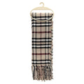 Eklips Burgundy Plaid Scarf for Cozy Winter Style