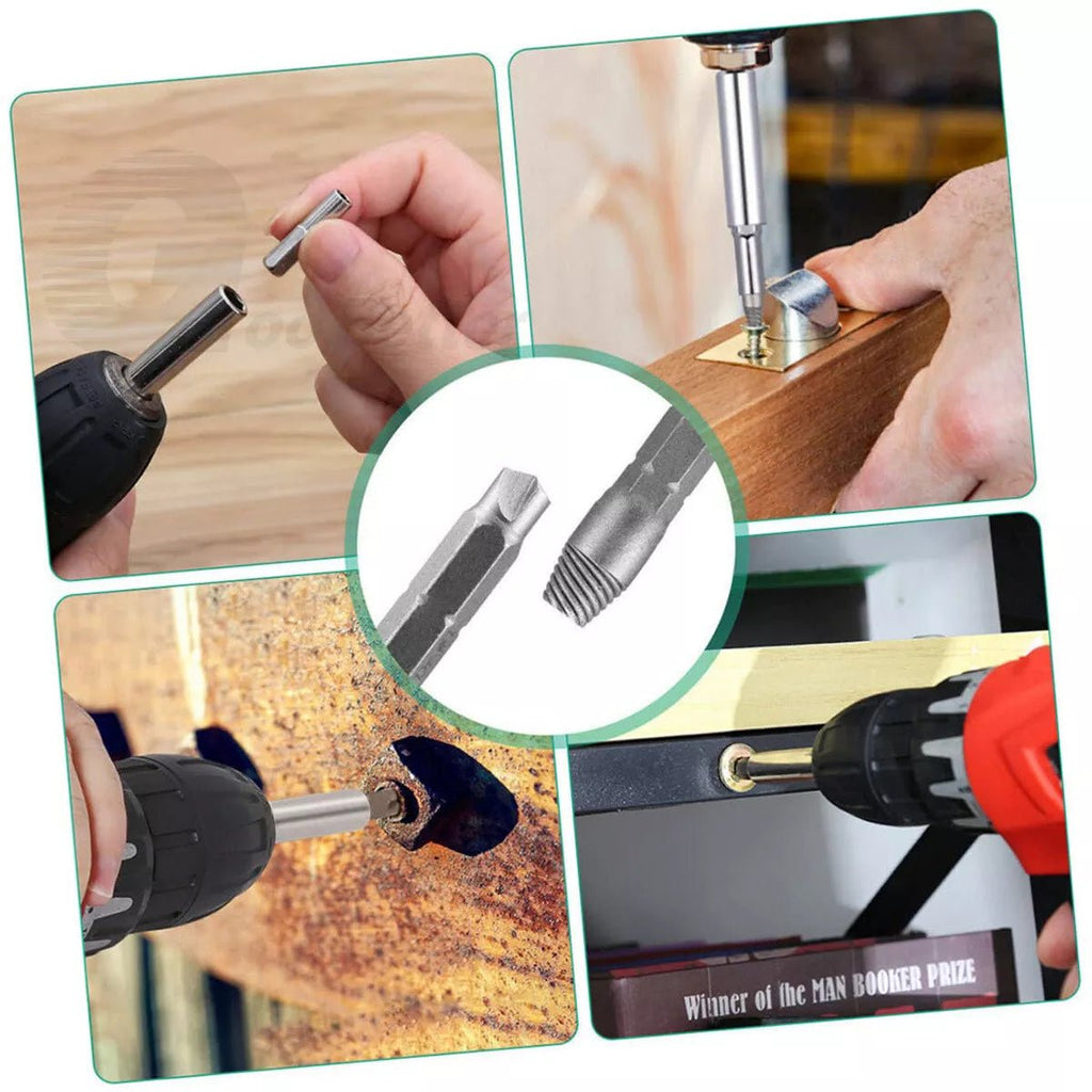 22Pcs Damaged Screw Extractor Speed Out Drill Bits Tool Set Broken Bolt Remover