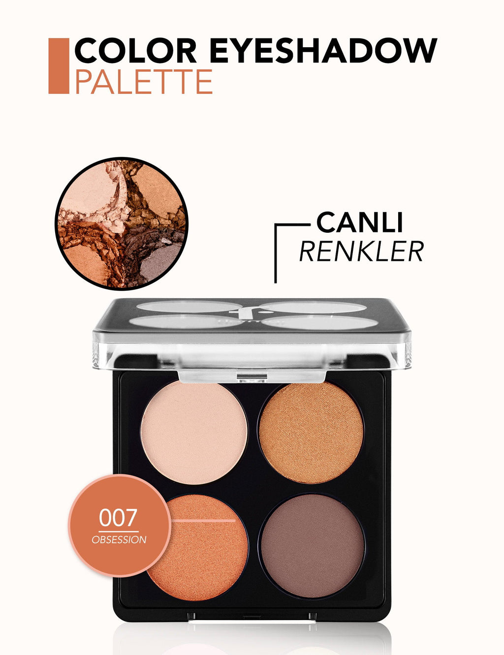 Flormar Color Palette Matte & Shimmer Eyeshadow Quad