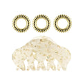 Invisibobble Apres Ski Golden Glamour Hair Accessories Set - Luxurious Hair Clips for Stylish Hair Holding
