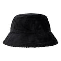 Eklips Black Plush Bucket Hat for Cozy Style