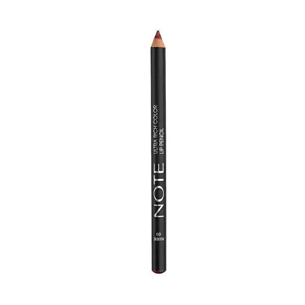 Note Ultra Rich Color Nude Lip Liner: Define, Plump & Prolong Lipstick. Long-Lasting Lip Contour Pencil, Nude Lip Makeup Perfection
