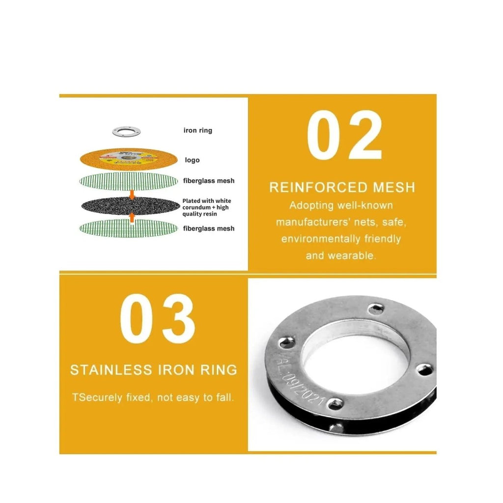 Cut-Off Wheels 4" & 5" Thin Metal 50-Pack — 0.8mm Cutting Discs for Angle Grinders