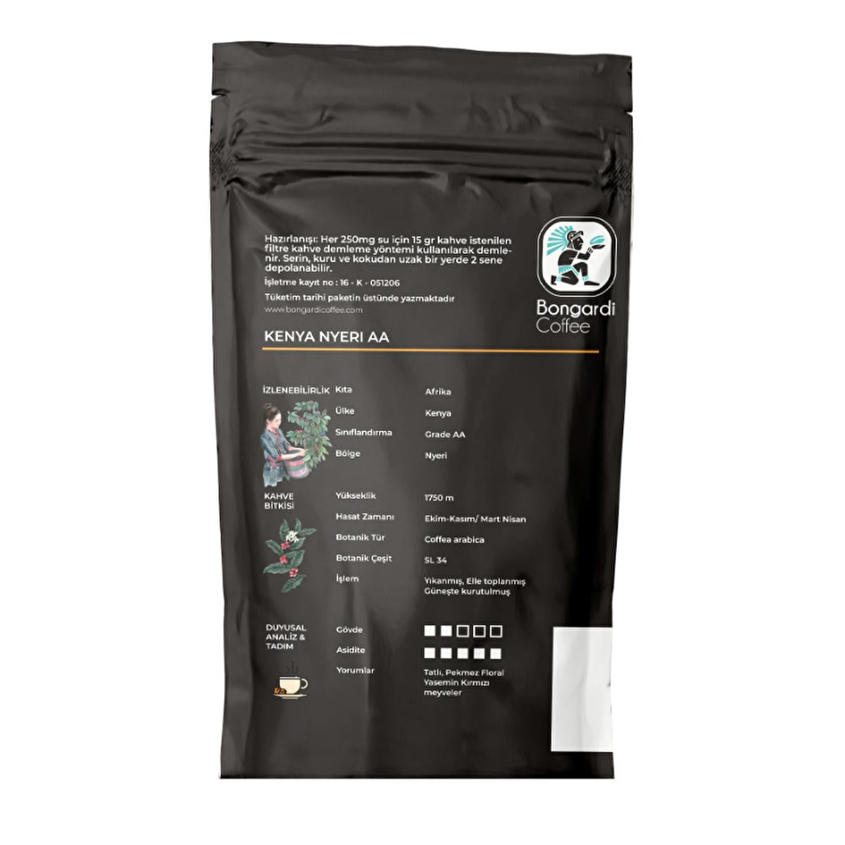 Bongardi Peru Specialty Coffee Beans - 200g Artisanal Gourmet Coffee for Connoisseurs