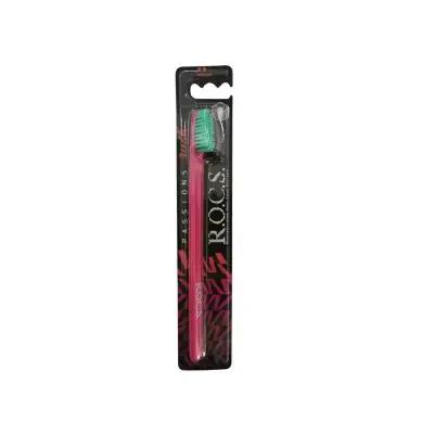 Rocs Passions Manual Toothbrush - Medium Hardness Bristles, Ergonomic Design for Effective Oral Hygiene