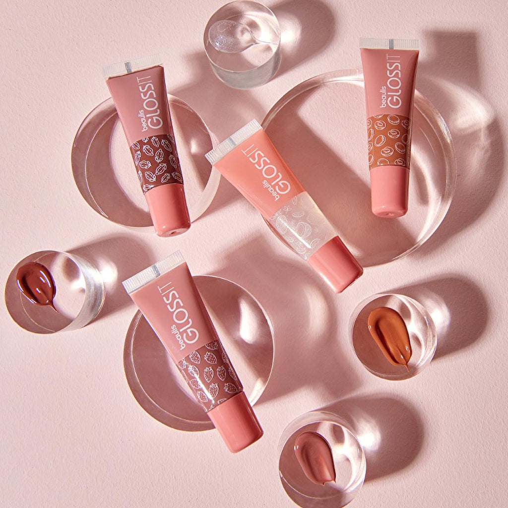 Beaulis Coconut Lip Gloss & Balm - Moisturizing, Shiny Lips with Fruit Extracts