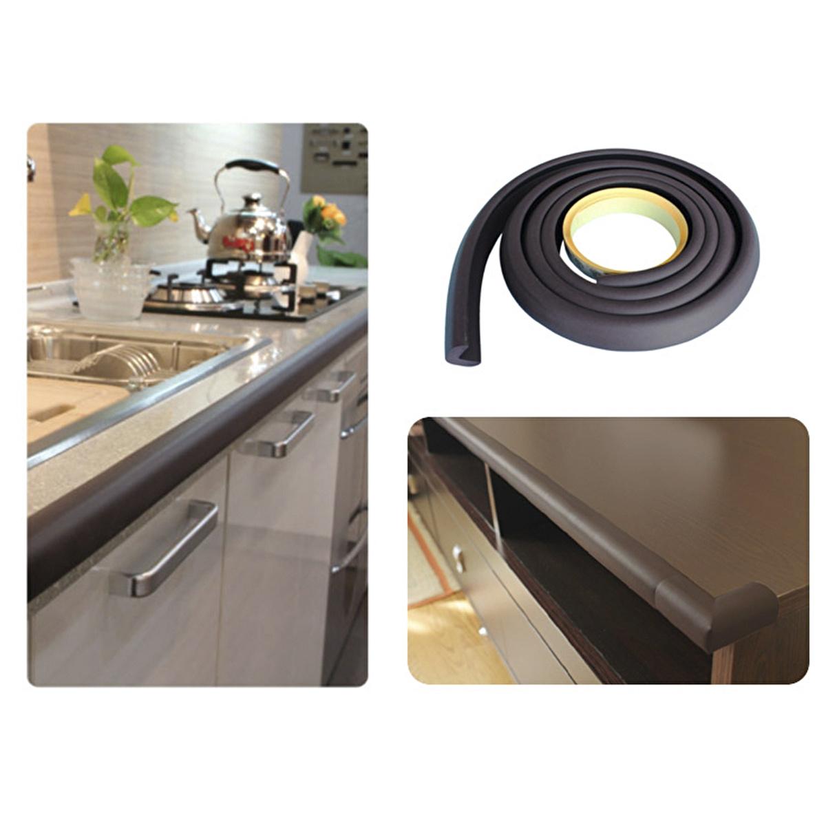 Miny Baby Safety Corner Protector - 2M Brown Rubber Edge Guard for Baby Proofing