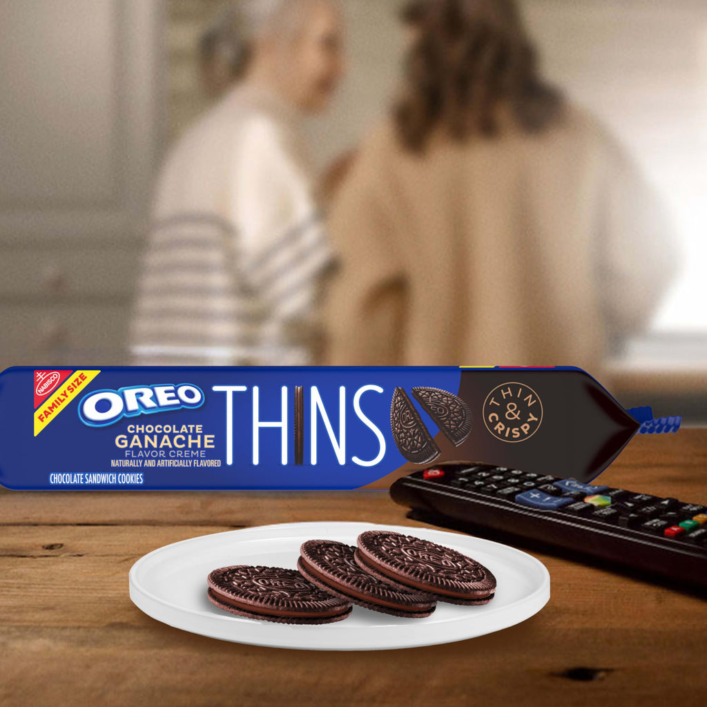 BestBy05/26 OREO Thins Chocolate Ganache Creme Sandwich Cookies 10 Count