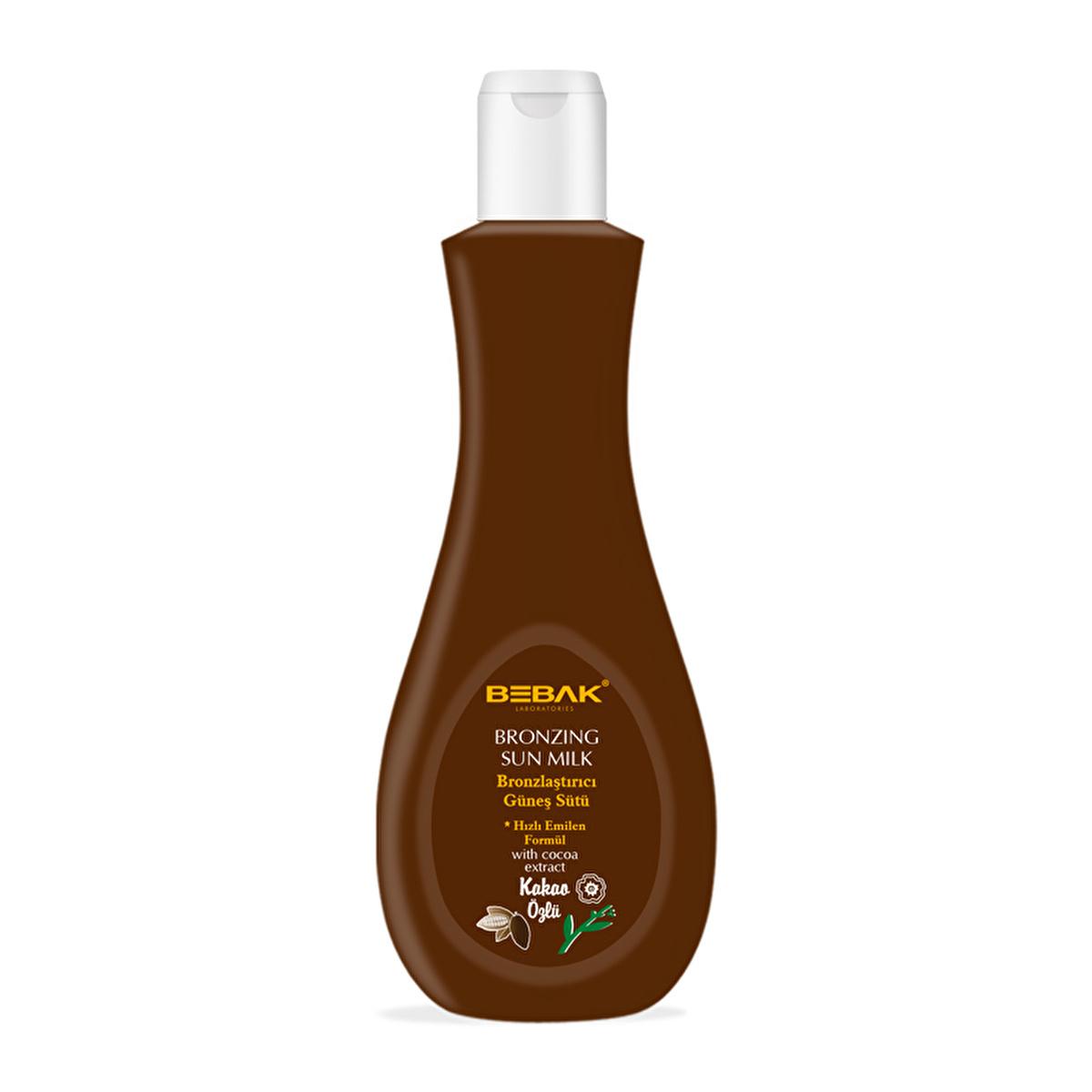 Bebak Cocoa Tanning Lotion 215ml - Natural Tan Enhancer, Deep Moisturization for Dark & Dry Skin, Fast Absorbing Sunless Tanner