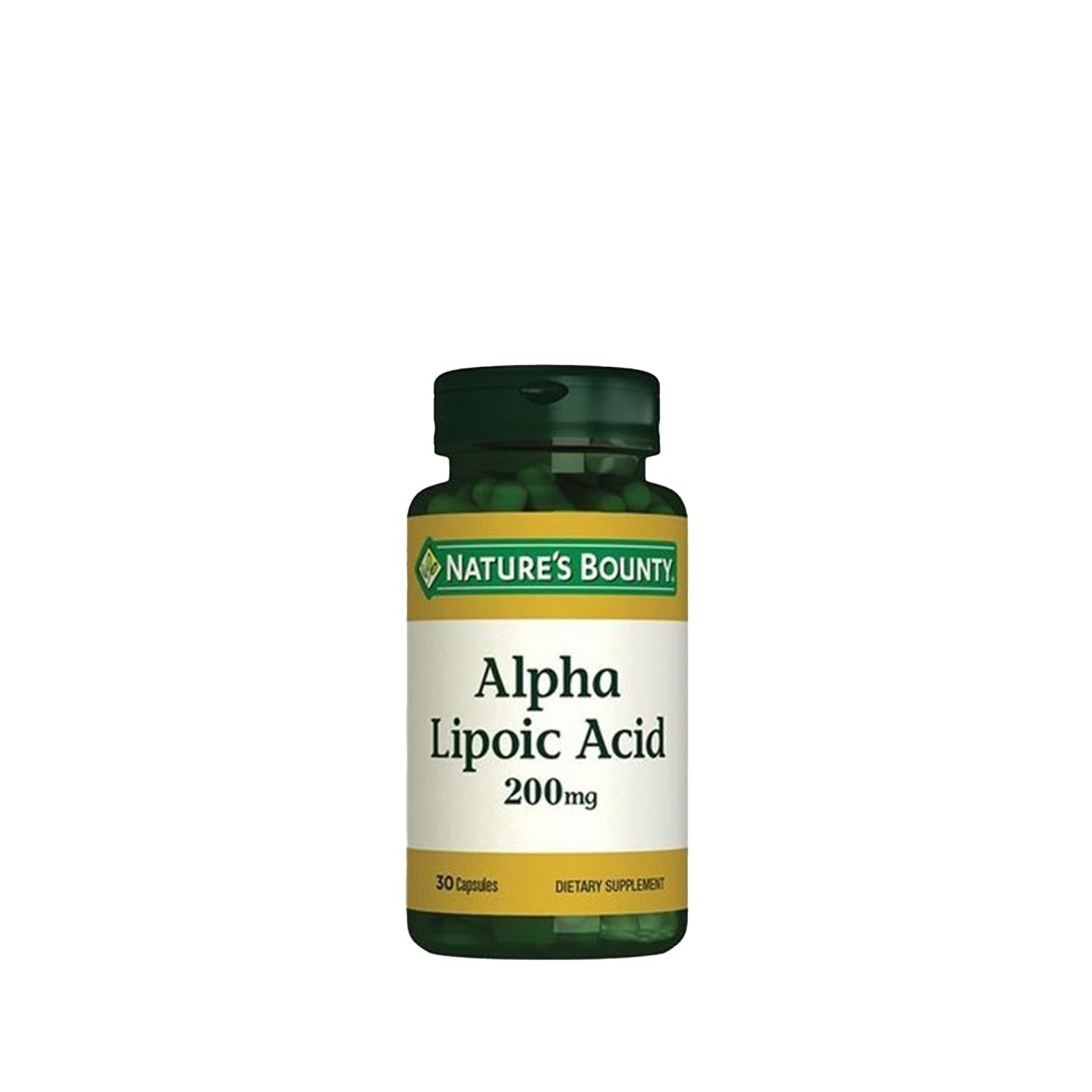 Nature's Bounty Alpha Lipoic Acid 200mg: Powerful Antioxidant & Metabolic - 30 Capsules
