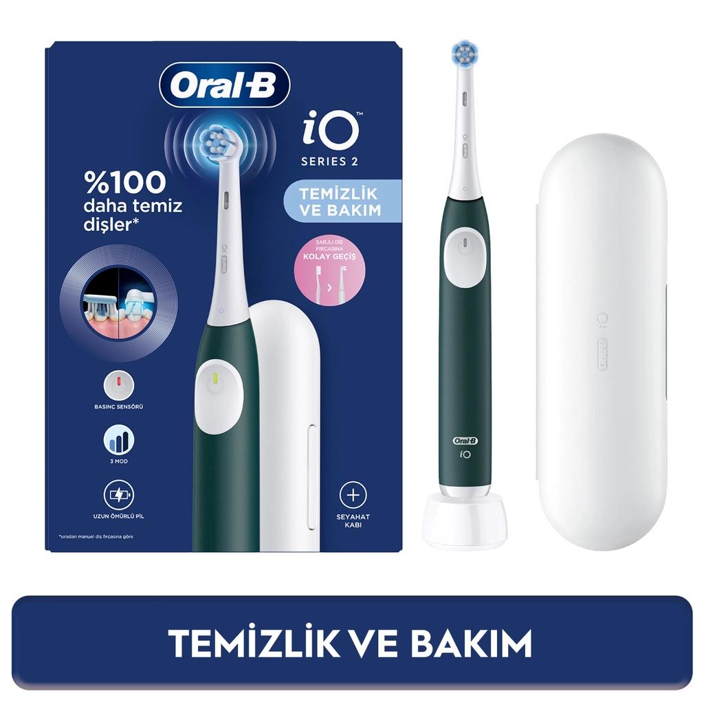 Oral-B iO Series 2 Electric Toothbrush & Travel Case - Green