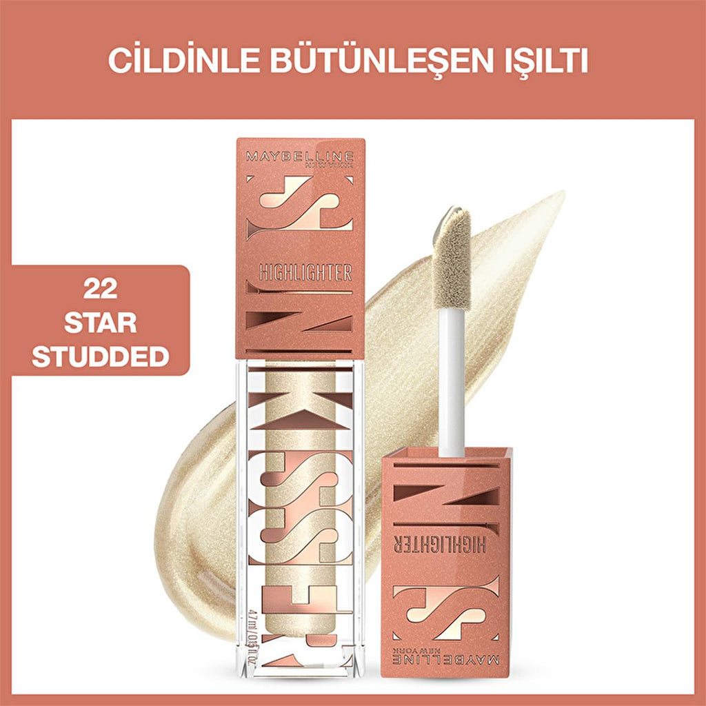 Maybelline New York Sunkisser Liquid Highlighter - Star Studded Glow: Blendable, Illuminating Makeup for Radiant, Natural Skin