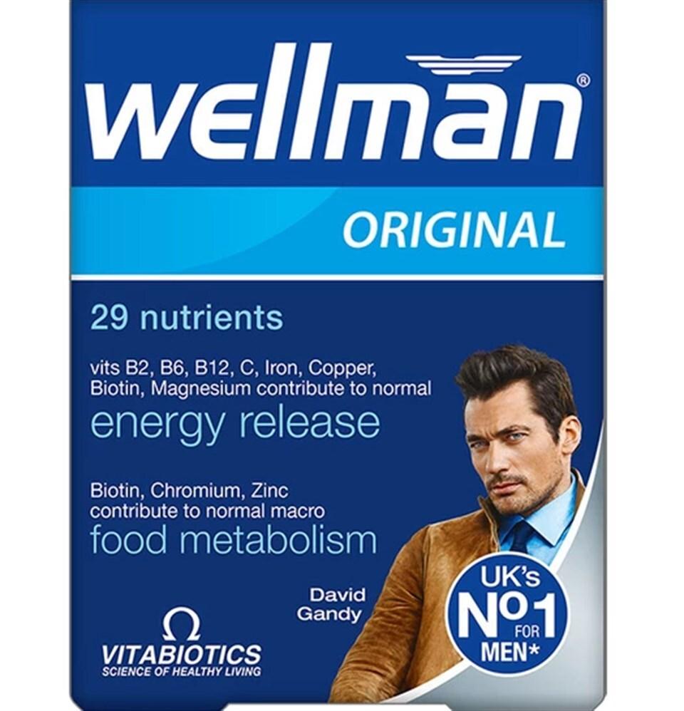 Vitabiotics Wellman Multivitamin Supplement for Men - Daily Vitamin and Mineral Boost for Energy and Overall Health