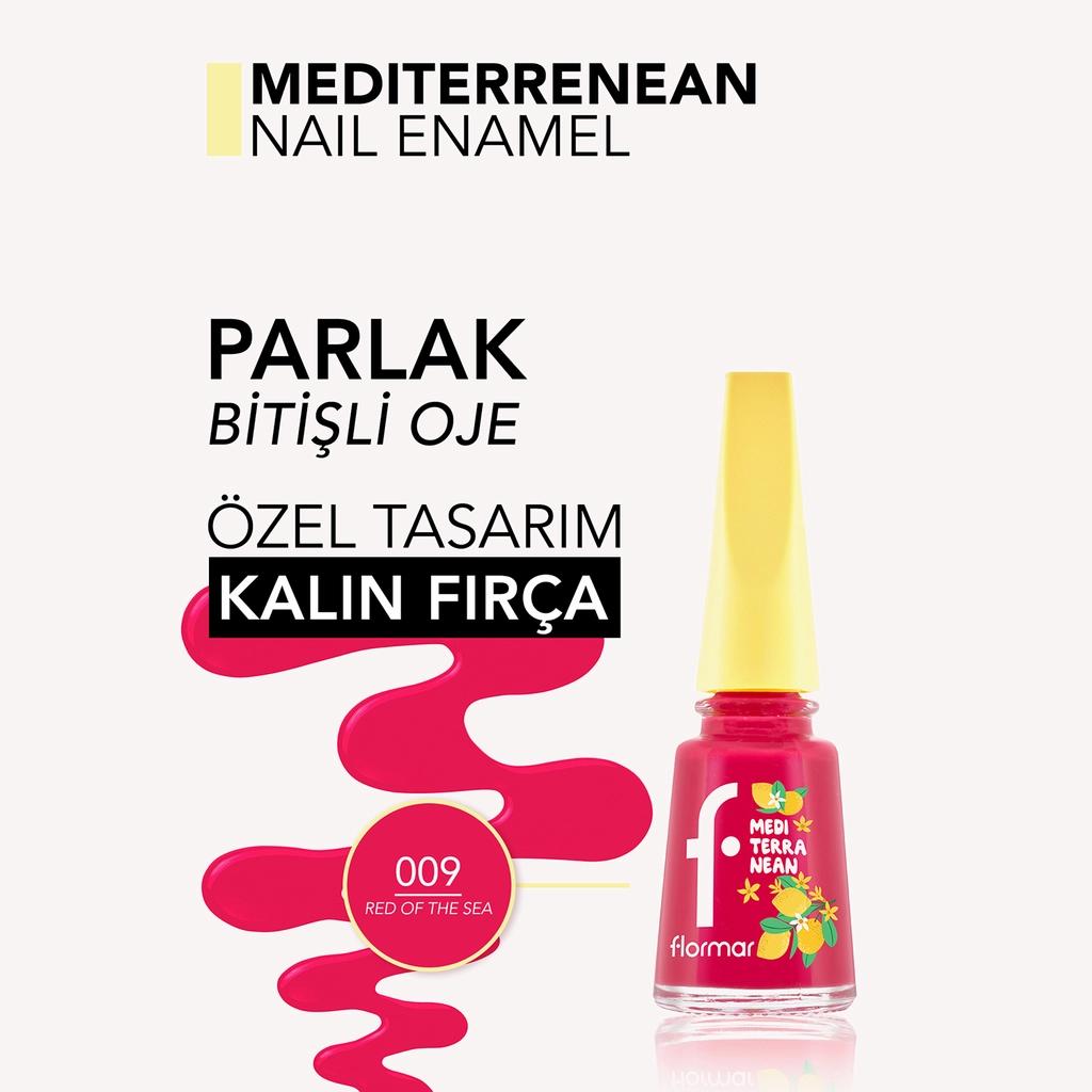Flormar Mediterranean Shiny Finish Nail Polish 009 Red of the Sea