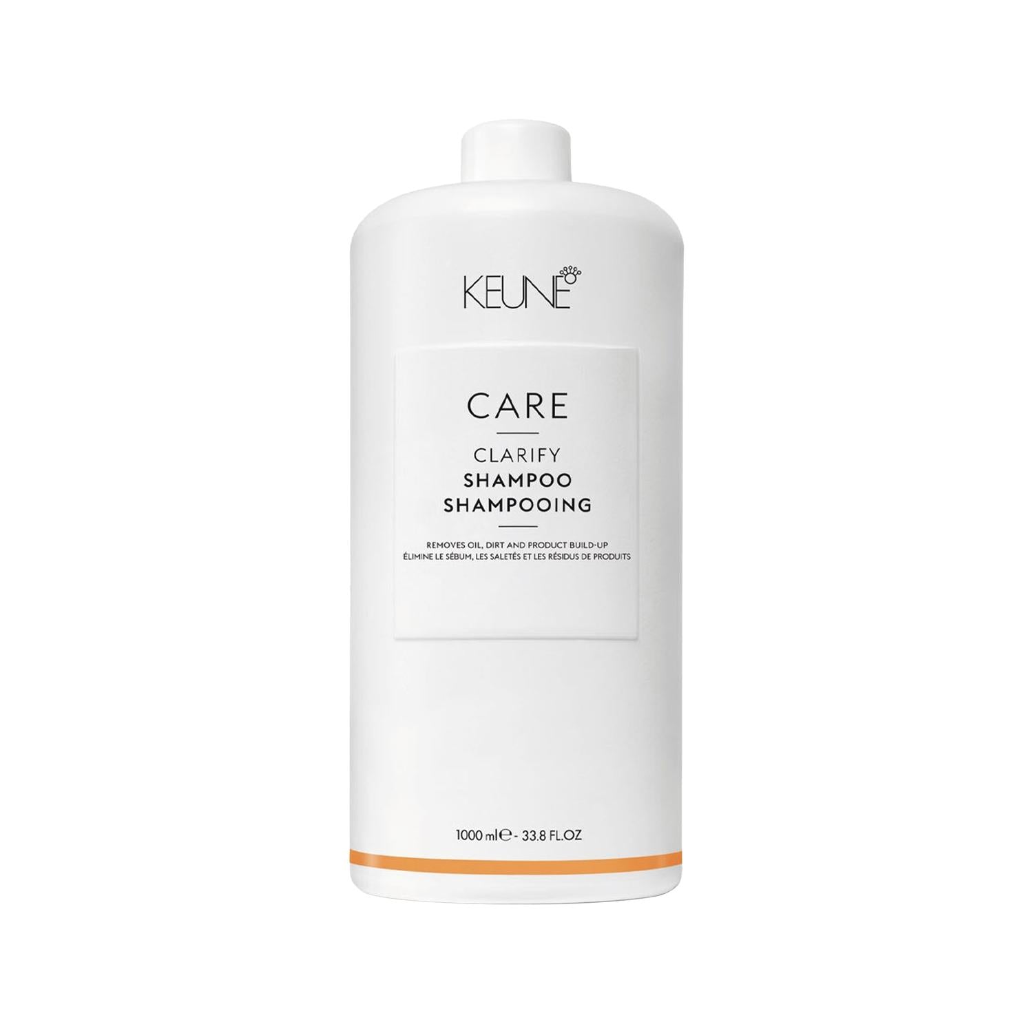 Keune Care Clarify Shampoo 1000ml - Deep Cleansing & Oil Control for Buildup Removal, Salon Quality Hair Clarifying Treatment