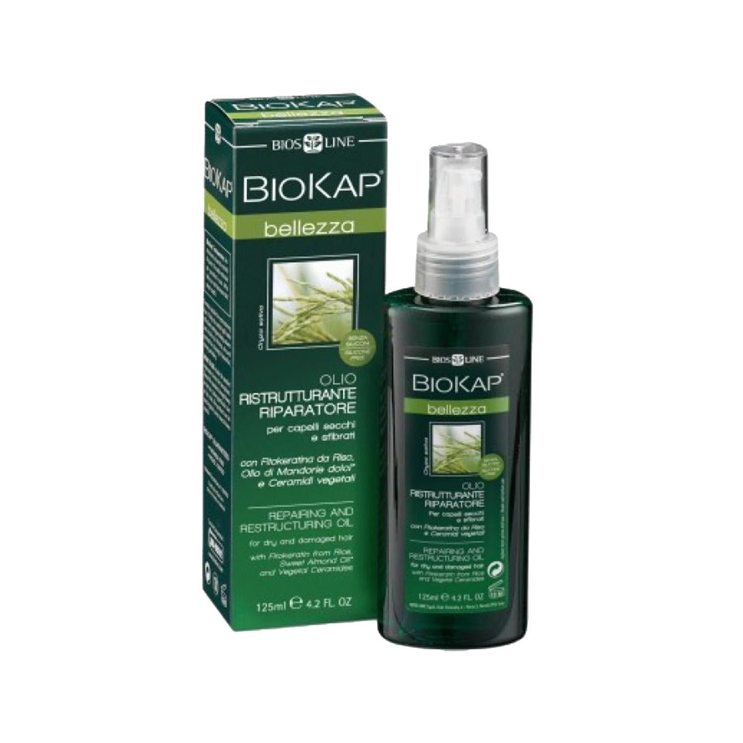 Biokap Bellezza Repairing and Restructuring Hair Care Oil - 125ml, Nourishing and Repairing Damaged Hair