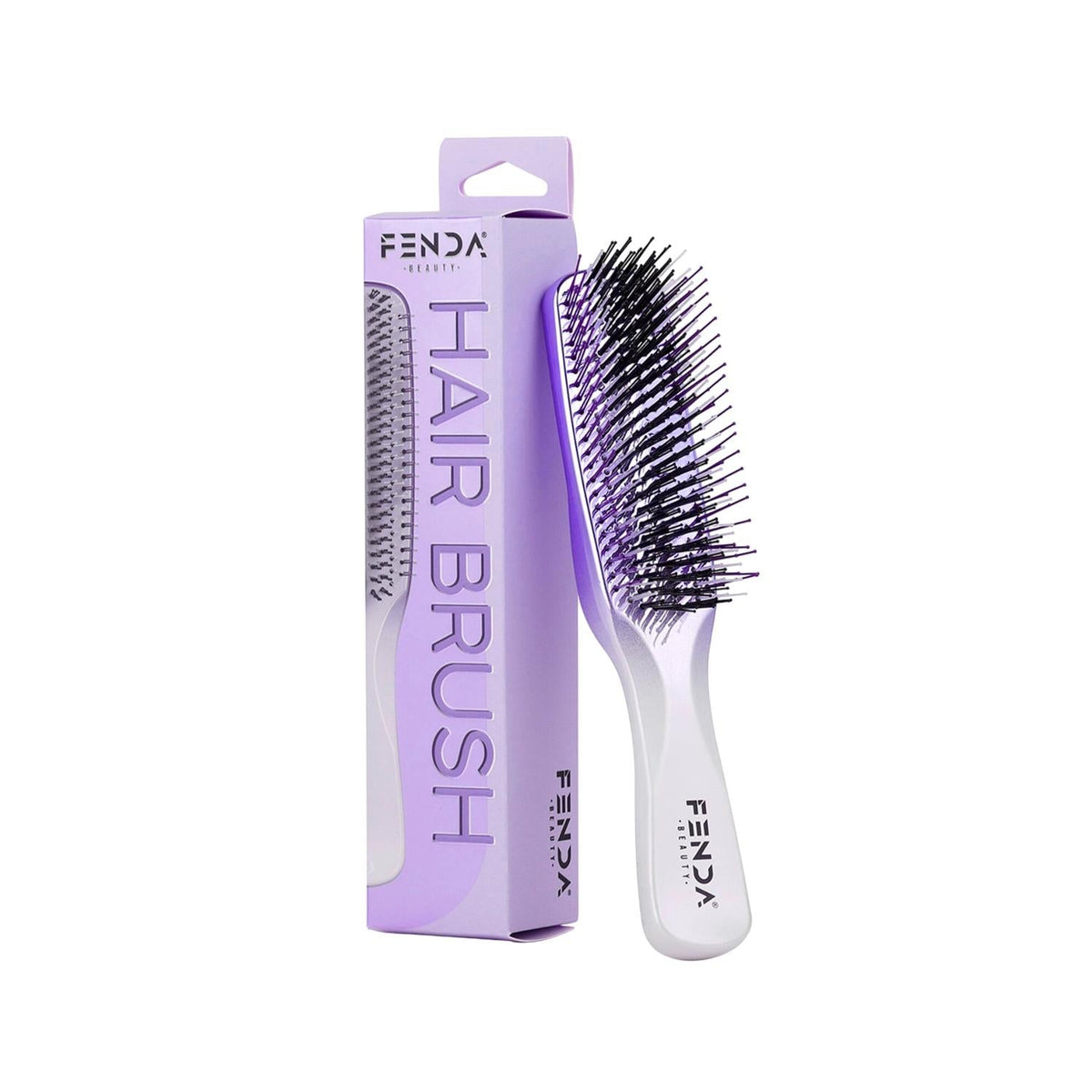 Fenda Metallic Purple Professional Hair Brush with 4 Styling Tips